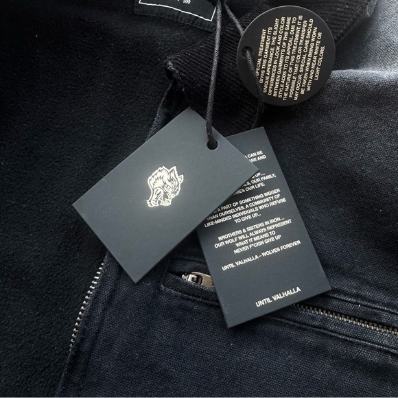 Darc Sport “Been Through It Hard Work” Zip Jacket – Distressed Blackout - Picture 7 of 16